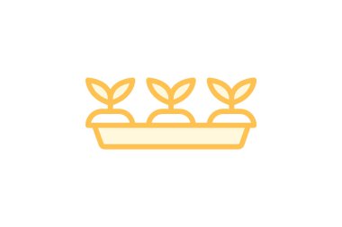 Seedling Tepsisi, vektör, piksel mükemmel, illüstratör dosyası