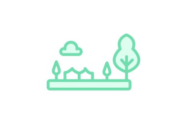 Arka bahçe Sahnesi, vektör, piksel mükemmel, illüstratör dosyası