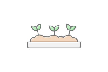 Yükseltilmiş Bahçe Yatağı, vektör, piksel mükemmel, illüstratör dosyası