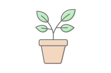 Saksı bitkileri, vektör, piksel mükemmel, illüstratör dosyası