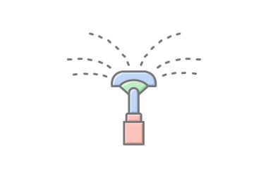 Su püskürtme, vektör, piksel mükemmel, illüstratör dosyası