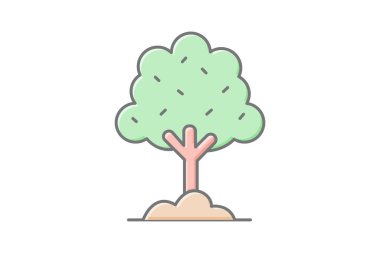 Ağaç Malç, vektör, piksel mükemmel, illüstratör dosyası