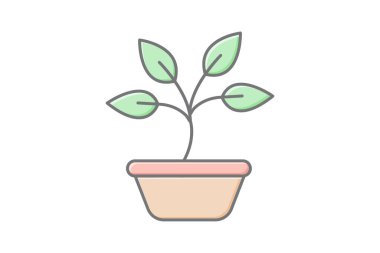 Fesleğen, vektör, piksel mükemmel, çizer dosyası