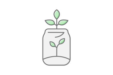 Cam kavanoza yerleştir, vektör, piksel mükemmel, illüstratör dosyası