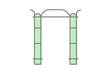 Garden Trellis Çerçeve, vektör, piksel mükemmel, illüstratör dosyası