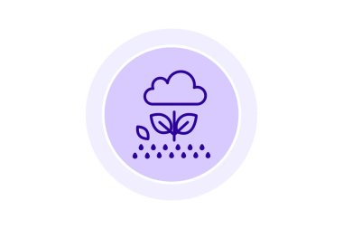 Rain In Garden, vektör, piksel mükemmel, illüstratör dosyası