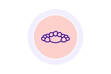 Bahçe çakıl sınırı, vektör, piksel mükemmel, illüstratör dosyası