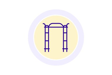 Garden Trellis Çerçeve, vektör, piksel mükemmel, illüstratör dosyası