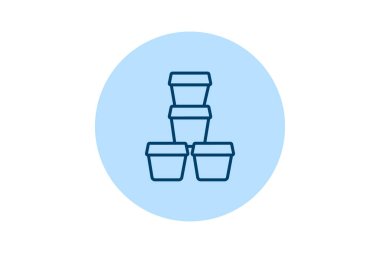 Clay Pots Yığını, vektör, piksel mükemmel, illüstratör dosyası