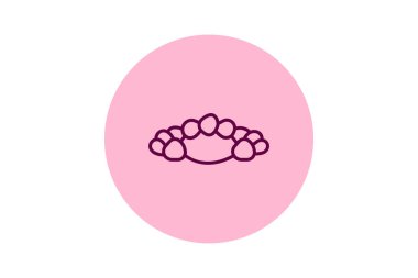 Bahçe çakıl sınırı, vektör, piksel mükemmel, illüstratör dosyası