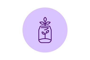 Cam kavanoza yerleştir, vektör, piksel mükemmel, illüstratör dosyası