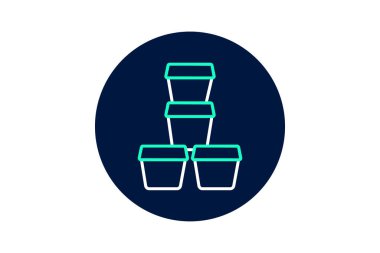 Clay Pots Yığını, vektör, piksel mükemmel, illüstratör dosyası