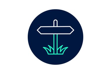 Bahçe İşareti Panosu, vektör, piksel mükemmel, illüstratör dosyası