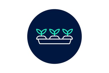 Seedling Tepsisi, vektör, piksel mükemmel, illüstratör dosyası