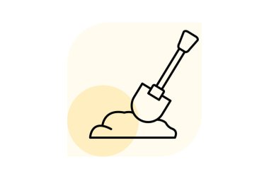 Bahçe küreği, vektör, piksel mükemmel, çizer dosyası