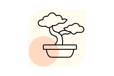 Bonsai budama, vektör, piksel mükemmel, illüstratör dosyası