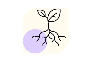 Köklü Saplama, vektör, piksel mükemmel, illüstratör dosyası