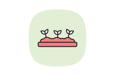 Yükseltilmiş Bahçe Yatağı, vektör, piksel mükemmel, illüstratör dosyası