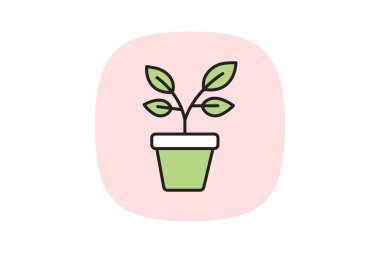 Saksı bitkileri, vektör, piksel mükemmel, illüstratör dosyası