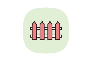 Bahçe Çiti, vektör, piksel mükemmel, çizer dosyası