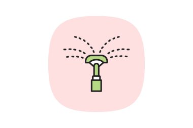 Su püskürtme, vektör, piksel mükemmel, illüstratör dosyası