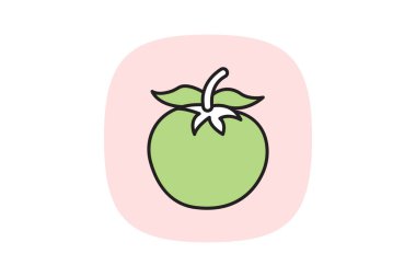 Olgun Domates Bitkisi, vektör, piksel mükemmel, illüstratör dosyası