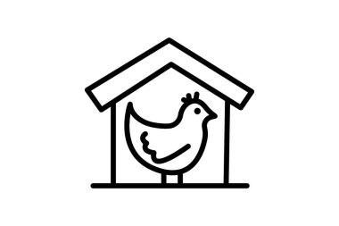 Chicken Coop, vektör, piksel mükemmel, illüstratör dosyası
