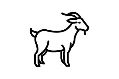 Keçi Gölgede, vektör, piksel mükemmel, illüstratör dosyası