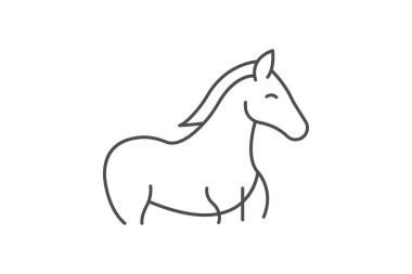 At Ahırda, vektör, piksel mükemmel, illüstratör dosyası