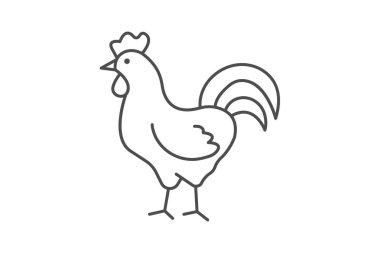 Horoz ötüşü, vektör, piksel mükemmel, illüstratör dosyası