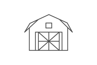 Çiftlik hayvanları ahırı kapısı, vektör, piksel mükemmel, illüstratör dosyası