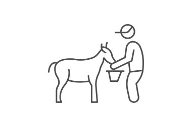 Çiftçi Süt Keçisi, vektör, piksel mükemmel, illüstratör dosyası