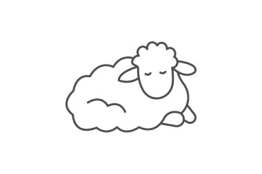 Koyun dinlenme, vektör, piksel mükemmel, illüstratör dosyası