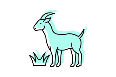 Keçi Yeme Çimi, vektör, piksel mükemmel, illüstratör dosyası