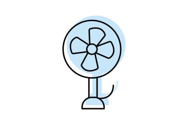 Hayvan barınağı vantilatör, vektör, piksel mükemmel, illüstratör dosyası