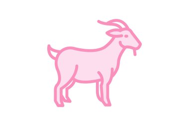 Keçi Gölgede, vektör, piksel mükemmel, illüstratör dosyası