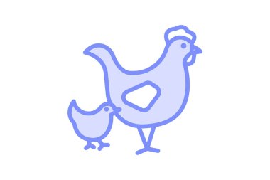 Horoz ve Tavuk, vektör, piksel mükemmel, illüstratör dosyası