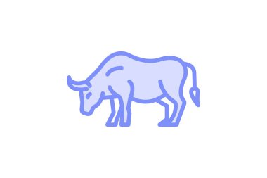 Boğa otlatma, vektör, piksel mükemmel, illüstratör dosyası