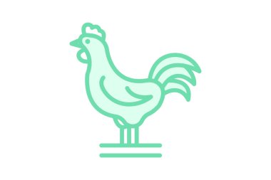 Rooster On Fence Post, vektör, piksel mükemmel, illüstratör dosyası