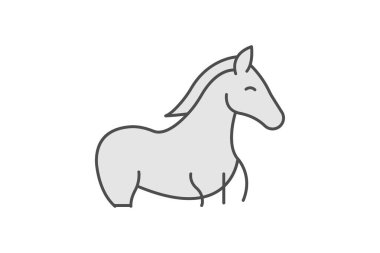 At Ahırda, vektör, piksel mükemmel, illüstratör dosyası