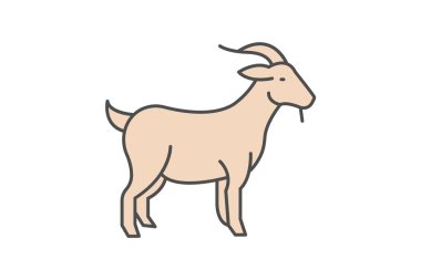 Keçi Gölgede, vektör, piksel mükemmel, illüstratör dosyası