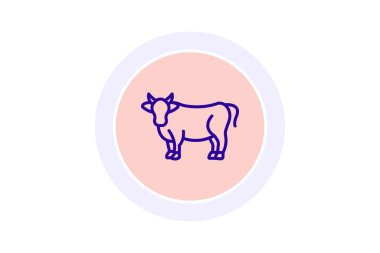 İnek Alan, vektör, piksel mükemmel, illüstratör dosyası