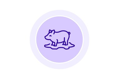 Çamurdaki Domuz, vektör, piksel mükemmel, illüstratör dosyası