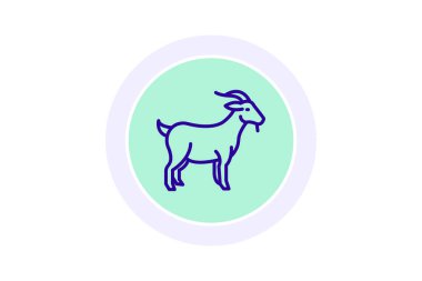 Keçi Gölgede, vektör, piksel mükemmel, illüstratör dosyası