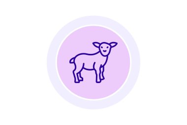 Bebek Kuzu Ayakta, vektör, piksel mükemmel, illüstratör dosyası