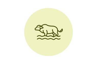 Buffalo Suda, vektör, piksel mükemmel, illüstratör dosyası