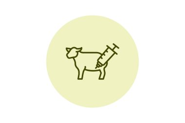 Çiftlik hayvanları aşılama, vektör, piksel mükemmel, illüstratör dosyası