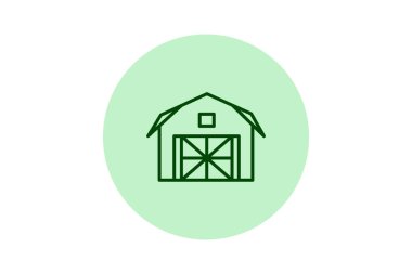 Çiftlik hayvanları ahırı kapısı, vektör, piksel mükemmel, illüstratör dosyası