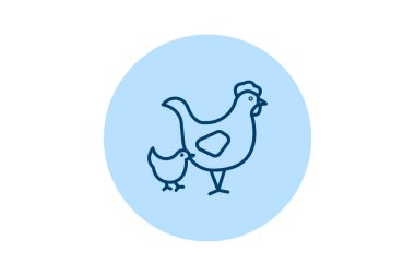 Horoz ve Tavuk, vektör, piksel mükemmel, illüstratör dosyası