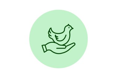 Chick In Hand, vektör, piksel mükemmel, illüstratör dosyası